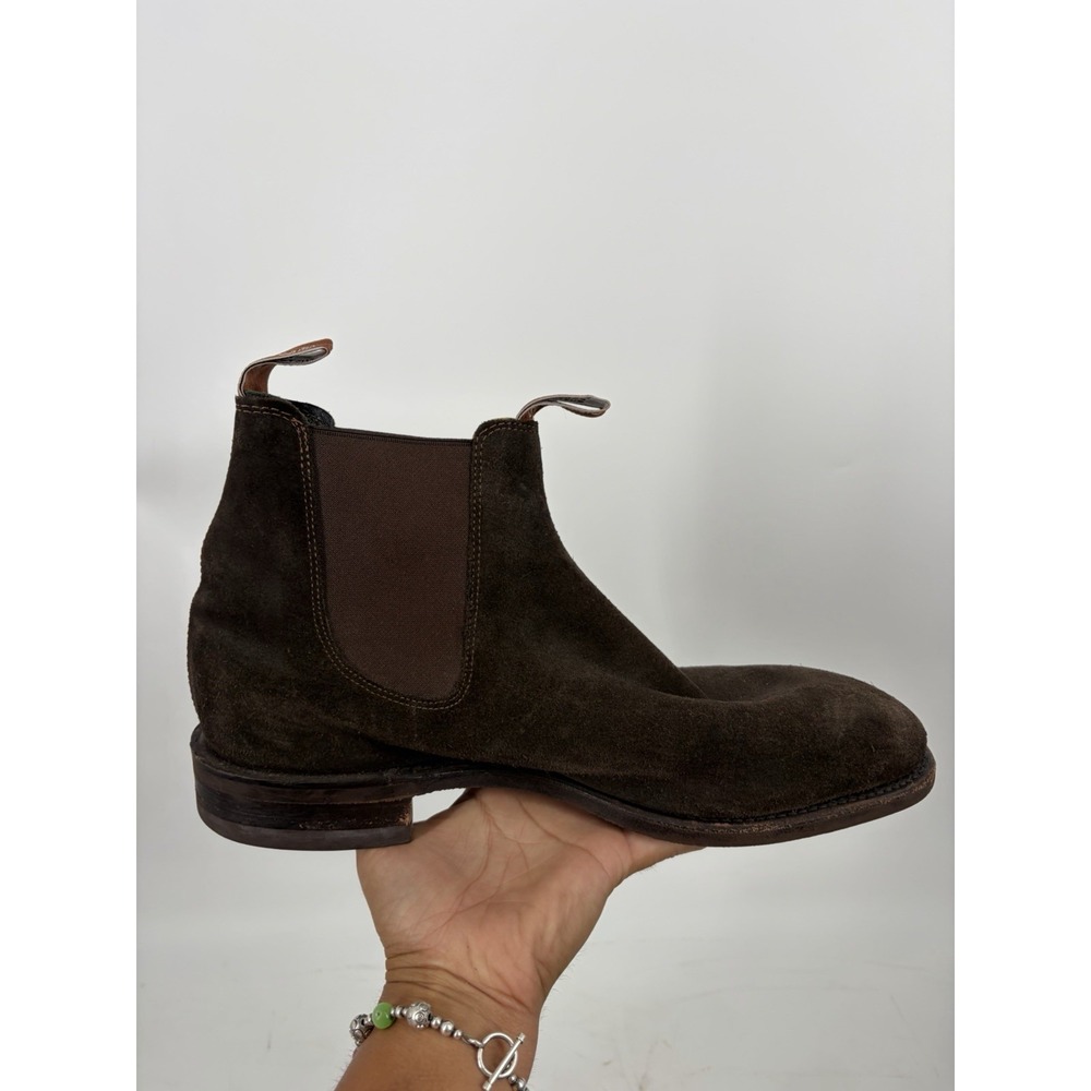 RM Williams Comfort Craftsman Boot in Chocolate Suede Size 10.5 G - Picture 12 of 16